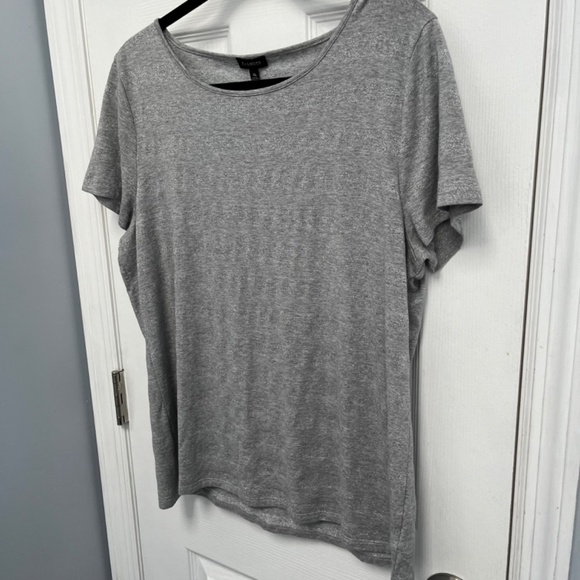 Talbots women’s gray top with stripes of shimmer XL - Picture 4 of 7